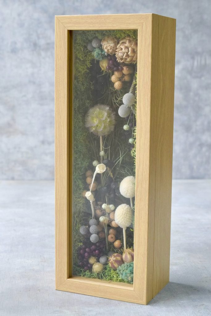 東京の花屋 叢屋Kusamurayaのボックスタイプのドライフラワーインテリア雑貨。自宅用やギフト用に人気のアレンジメント。