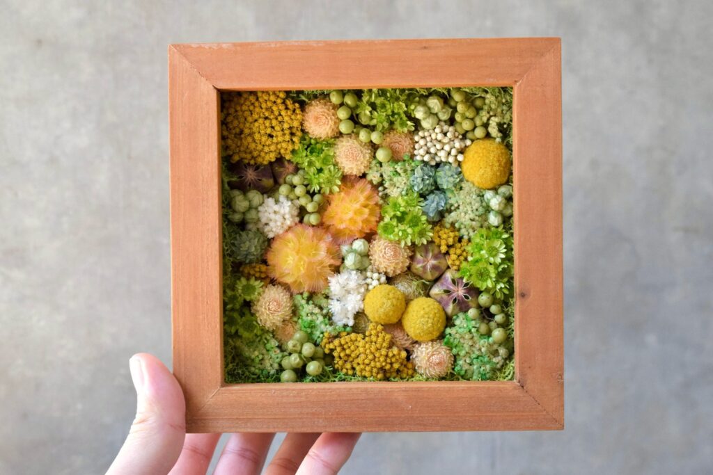 森の奥でひっそりと息づいているような、小さな植物の世界。東京の花屋『叢屋kusamuraya』が手がける、ナチュラルカラーのウッドボックス植物インテリア。