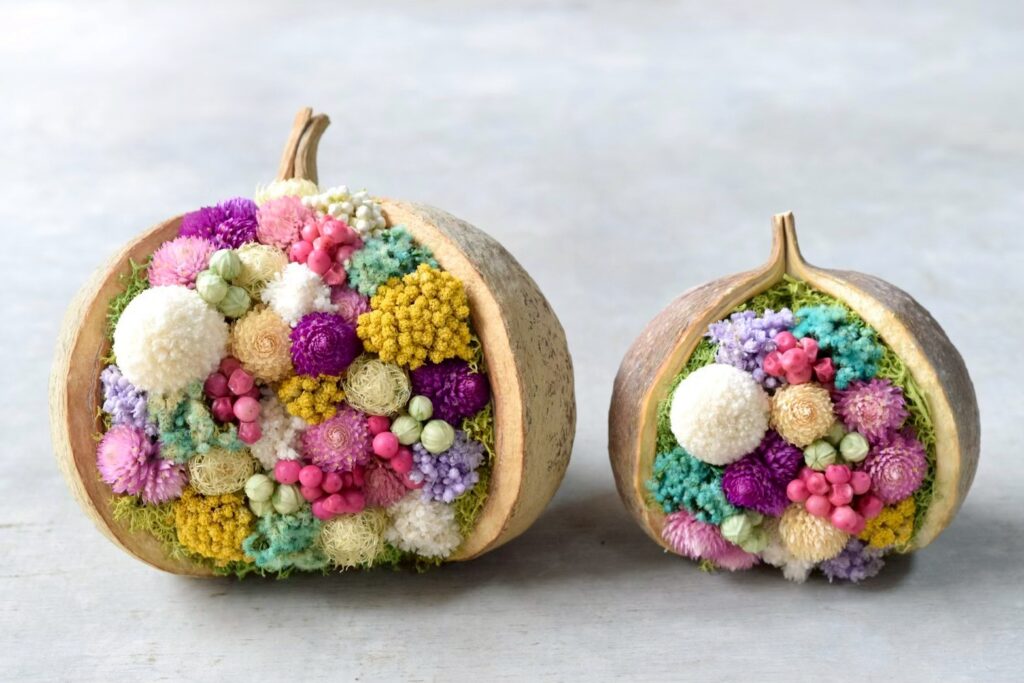 東京の花屋。幸福をもたらすと言われる縁起物のブッダナッツを器にした叢屋Kusamurayaドライフラワーアレンジ 誕生日・記念日ギフトや自宅インテリアにおすすめ。