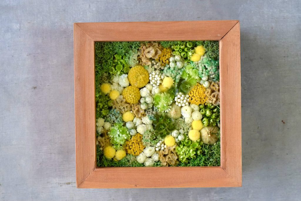 森の奥でひっそりと息づいているような、小さな植物の世界。東京の花屋『叢屋kusamuraya』が手がける、ナチュラルカラーのウッドボックス植物インテリア。