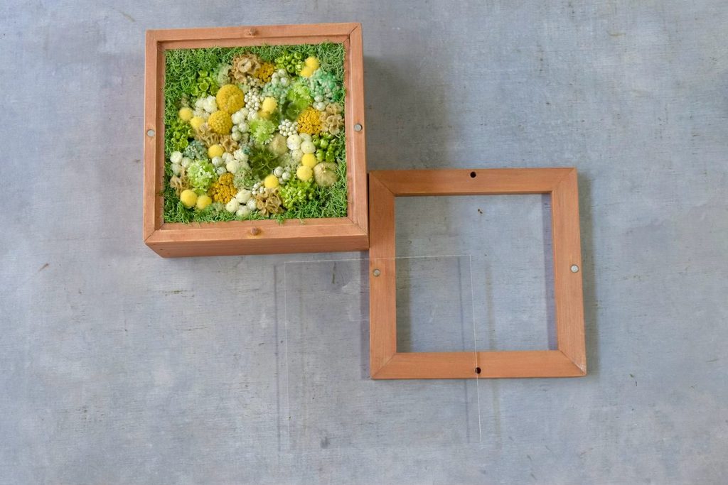 森の奥でひっそりと息づいているような、小さな植物の世界。東京の花屋『叢屋kusamuraya』が手がける、ナチュラルカラーのウッドボックス植物インテリア。