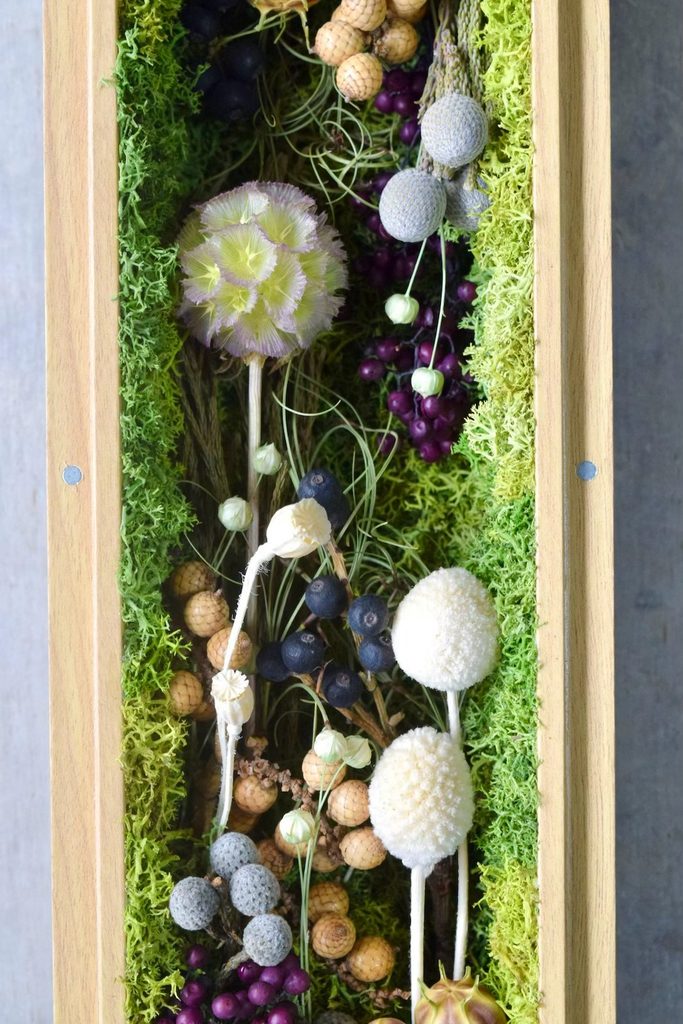 東京の花屋 叢屋Kusamurayaのボックスタイプのドライフラワーインテリア雑貨。自宅用やギフト用に人気のアレンジメント。